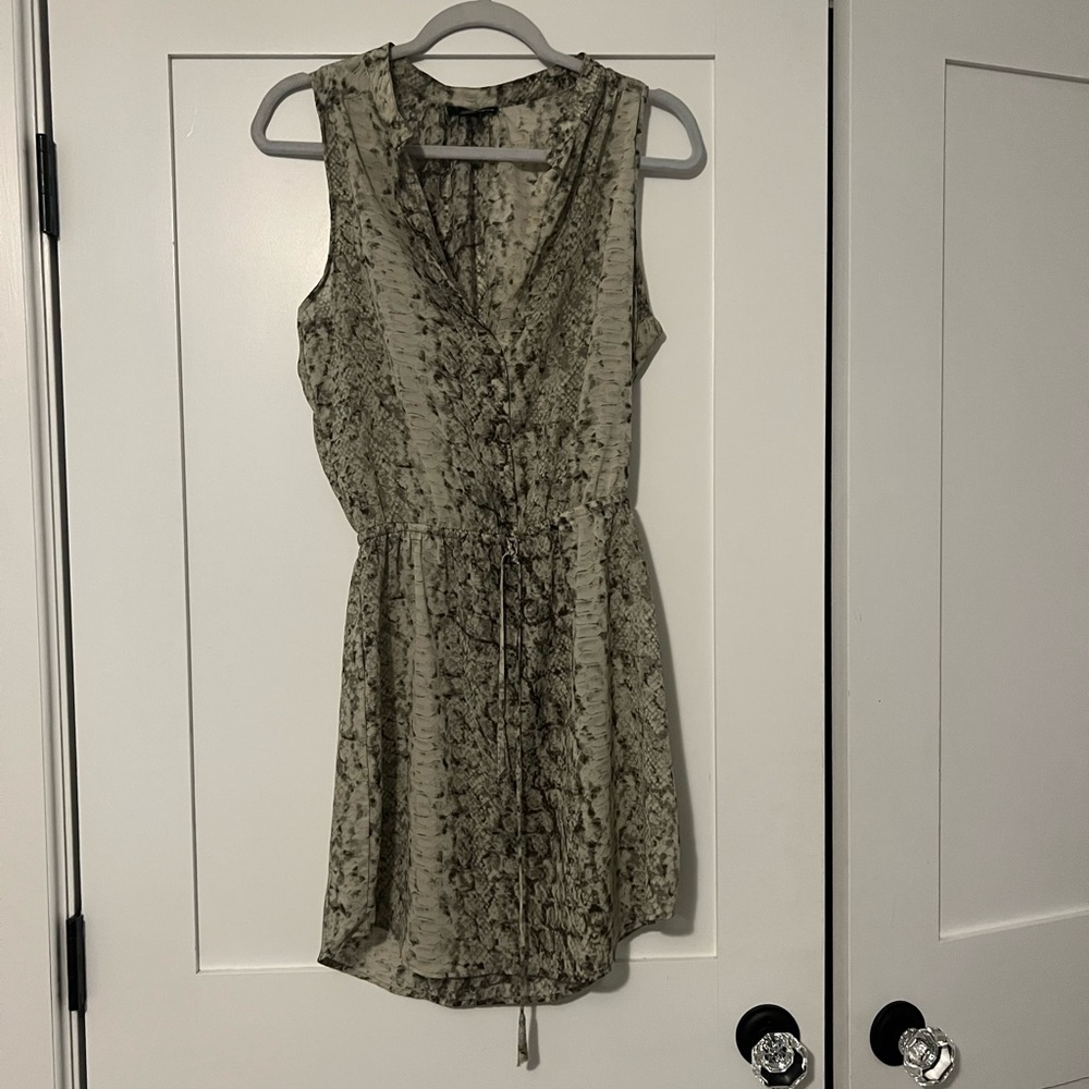 aqua medium dress, snakeskin pattern